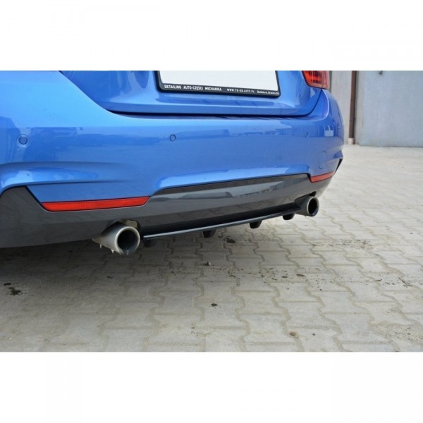Mittlerer Diffusor Heck Ansatz passend für BMW 4er F32 M Paket im DTM LOOK schwarz Hochglanz