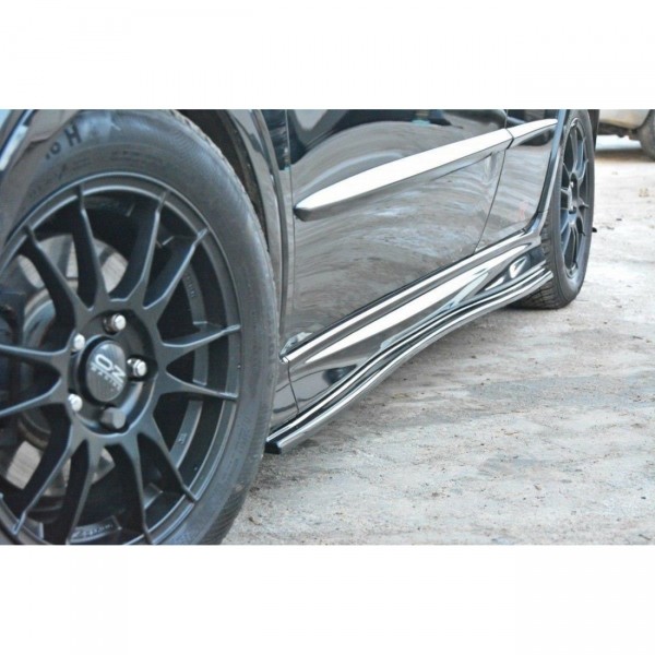 Seitenschweller Ansatz für HONDA CIVIC VIII TYPE S/R schwarz Hochglanz
