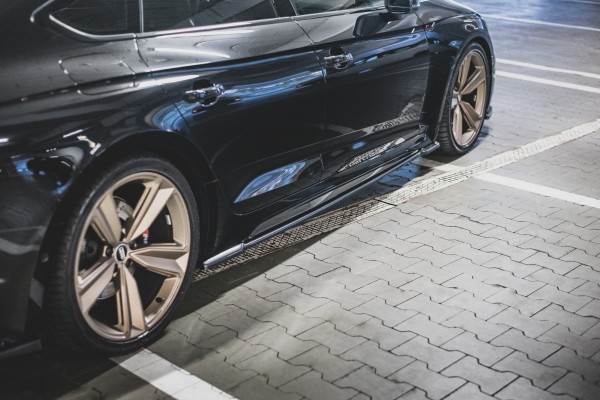 Seitenschweller Ansatz für Audi RS5 Sportback F5 Facelift schwarz Hochglanz