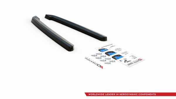 Heck Ansatz Flaps Diffusor für Audi A7 S-Line C8 / S7 C8 schwarz Hochglanz