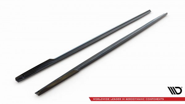 Seitenschweller Ansatz für V.2 für BMW 7 Lang M-Paket G12 schwarz Hochglanz