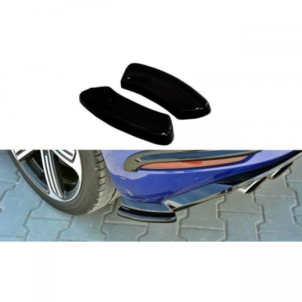 Heck Ansatz Flaps Diffusor für VW Golf 7 R / R-Line Facelift schwarz Hochglanz
