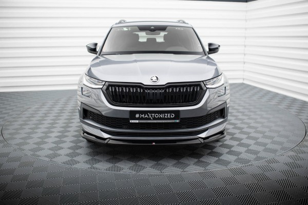 Front Ansatz V.1 für Skoda Kodiaq Sportline Mk1 Facelift schwarz Hochglanz