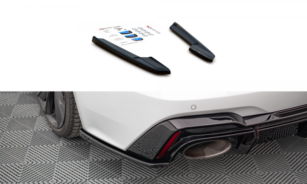 Heck Ansatz Flaps Diffusor V.2 für Audi RS6 C8 / RS7 C8 schwarz Hochglanz