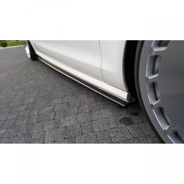 Seitenschweller Ansatz für Audi S6 / A6 S-Line C7 schwarz Hochglanz