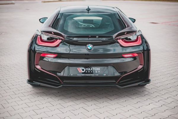 Mittlerer Diffusor Heck Ansatz für BMW i8 Carbon Look