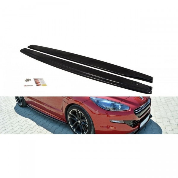 Seitenschweller Ansatz für Peugeot RCZ Mk1 / Mk1 Facelift schwarz Hochglanz