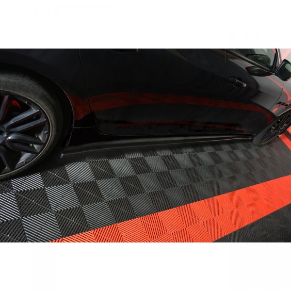 Seitenschweller Ansatz für MASERATI QUATTROPORTE MK.6 vor Facelift schwarz Hochglanz