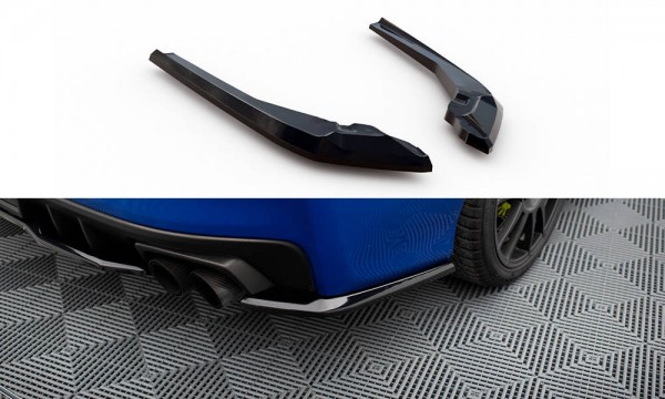 Heck Ansatz Flaps Diffusor V.2 für Subaru WRX STI Mk1 schwarz Hochglanz