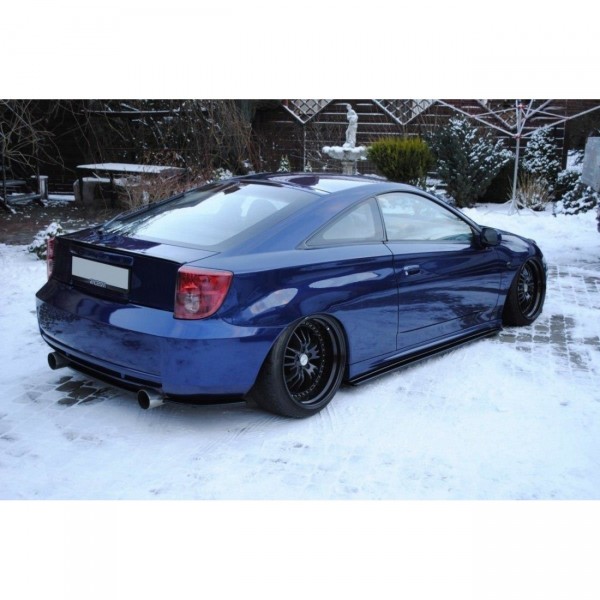 Heck Ansatz Flaps Diffusor für TOYOTA CELICA T23 vor Facelift schwarz Hochglanz