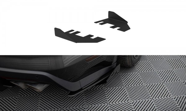 Hintere Seiten Flaps für Ford Mustang GT Mk6 schwarz Hochglanz