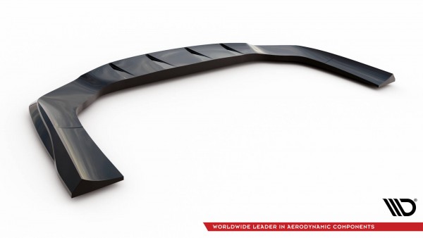 Hinten Splitter (mit einem vertikalem balken) V.1 für Mercedes-AMG GT 63 C192 schwarz Hochglanz