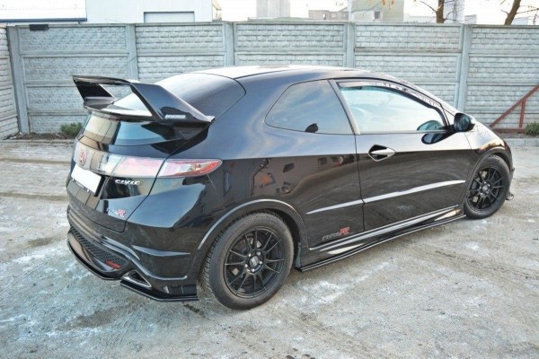 Seitenschweller Ansatz für HONDA CIVIC VIII TYPE S/R schwarz Hochglanz