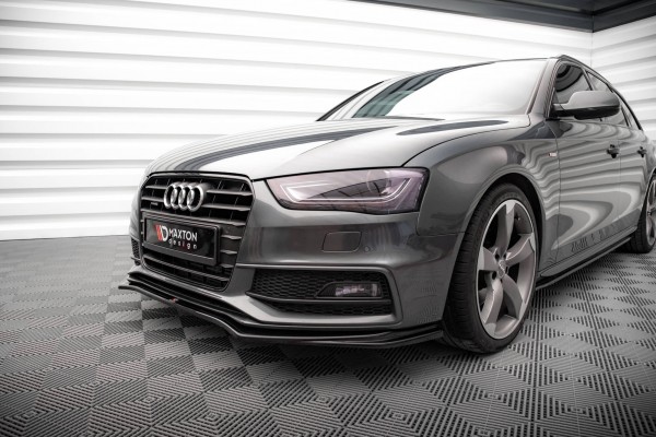 Front Ansatz V.4 für Audi A4 S-Line / S4 B8 Facelift schwarz Hochglanz