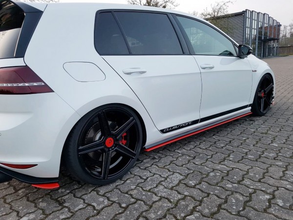 Seitenschweller Ansatz für VW GOLF Mk7 GTI CLUBSPORT schwarz Hochglanz