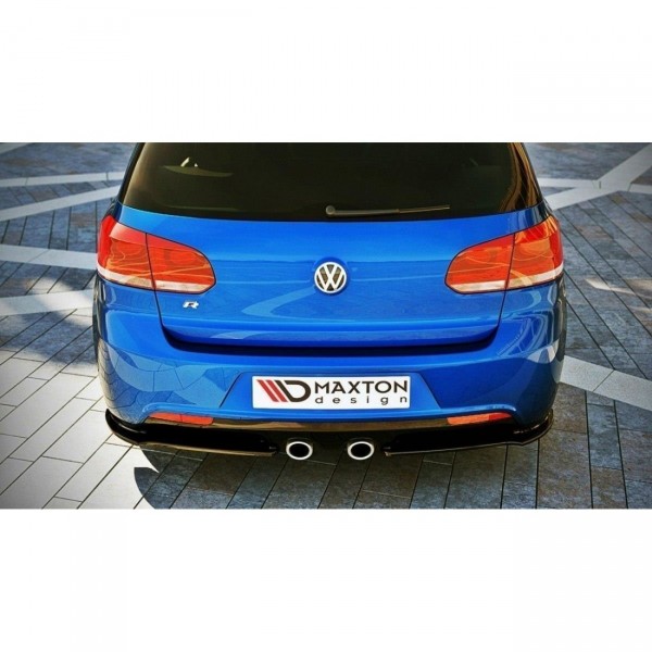 Heck Ansatz Flaps Diffusor für VW GOLF 6 R schwarz Hochglanz