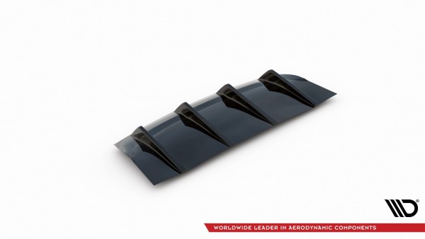 Diffusor Heck Ansatz für Porsche Panamera Turbo 971 schwarz Hochglanz