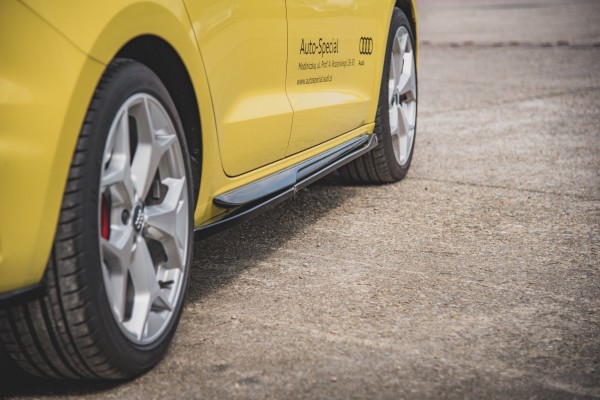 Seitenschweller Ansatz für Audi A1 S-Line GB schwarz Hochglanz
