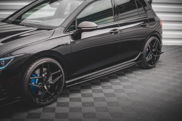 Seitenschweller Ansatz für V.2 für Volkswagen Golf R Mk8 schwarz Hochglanz