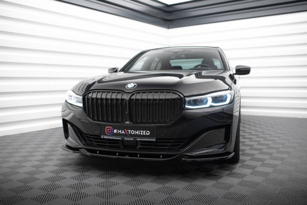 Front Ansatz V.2 für BMW 7 G11 Facelift schwarz Hochglanz