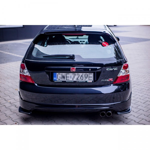 Heck Ansatz Flaps Diffusor für AUDI HONDA CIVIC EP3 (MK7) TYPE-R/S FACELIFT schwarz Hochglanz