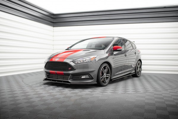 Seitenschweller Ansatz für Ford Focus ST / ST-Line Mk3 / Mk3 FL Hatchback / Kombi schwarz Hochglanz