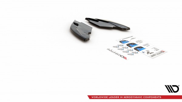 Heck Ansatz Flaps Diffusor für SEAT Leon Mk3 FR Facelift schwarz Hochglanz