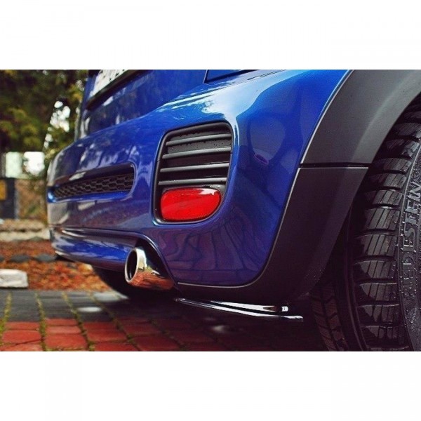 Heck Ansatz Flaps Diffusor V.1 für MINI COOPER R56 JCW schwarz Hochglanz