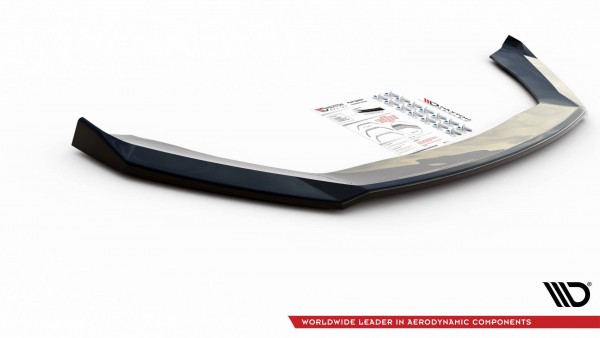 Front Ansatz V.7 für Seat Leon Cupra / FR Mk3 FL schwarz Hochglanz