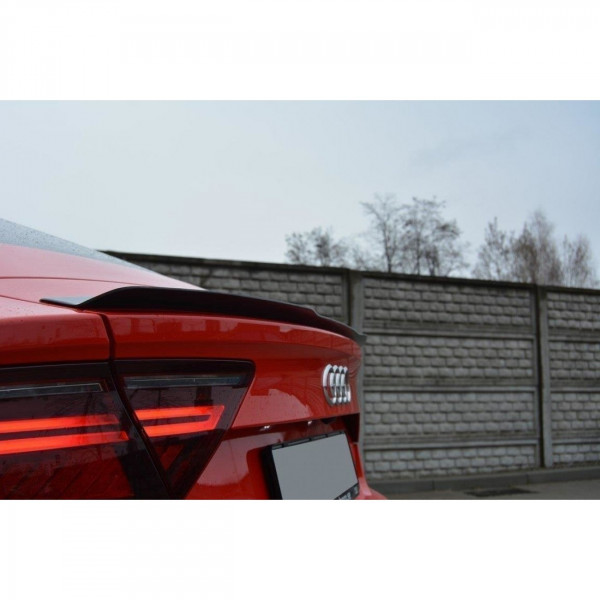 Spoiler CAP für AUDI A7 S-LINE (FACELIFT) schwarz Hochglanz