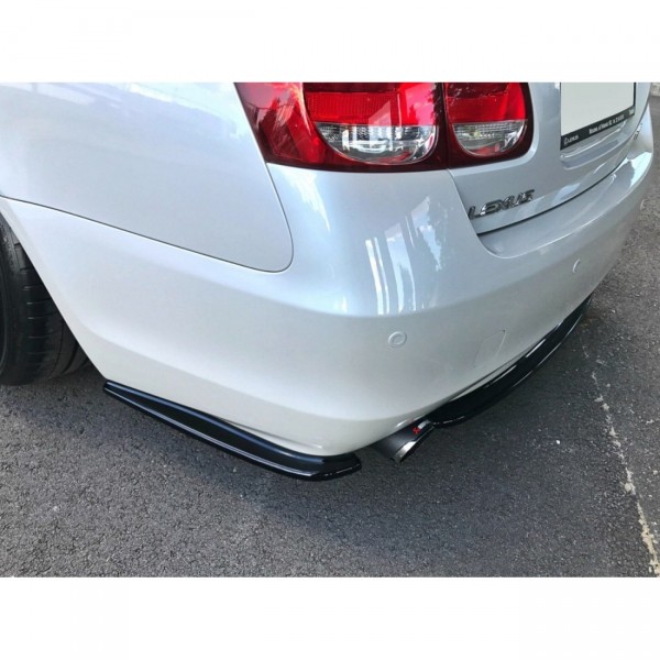 Heck Ansatz Flaps Diffusor für Lexus GS 300 Mk3 Facelift schwarz Hochglanz