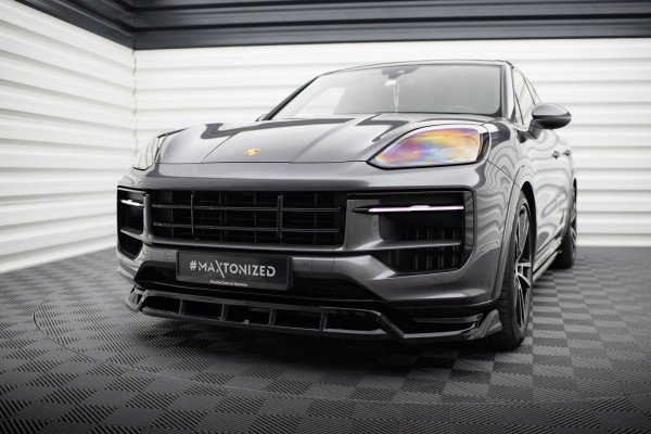 Front Ansatz für Porsche Cayenne SUV / Coupe Mk3 Facelift schwarz Hochglanz