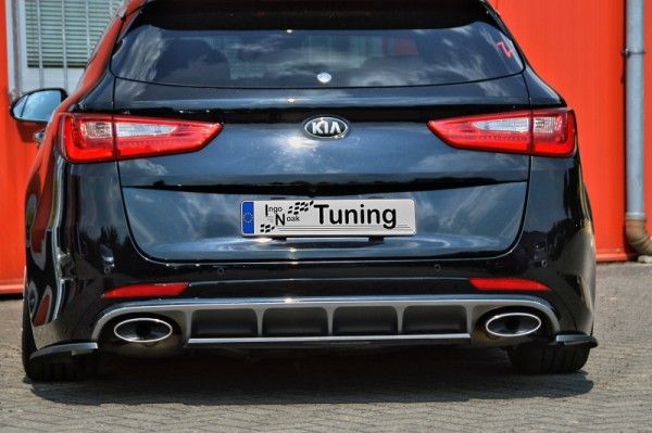 Heckansatz Heckdiffuser ABS bestehend aus Mittelteil und Seitenteilen hochglanz schwarz Kia Optima S