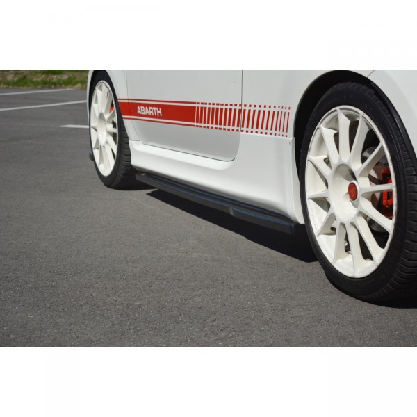 Seitenschweller Ansatz FIAT 500 ABARTH MK1 schwarz Hochglanz