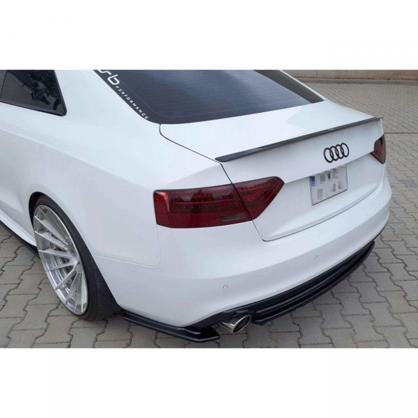 Heck Ansatz Flaps Diffusor für AUDI A5 S-LINE Facelift schwarz Hochglanz