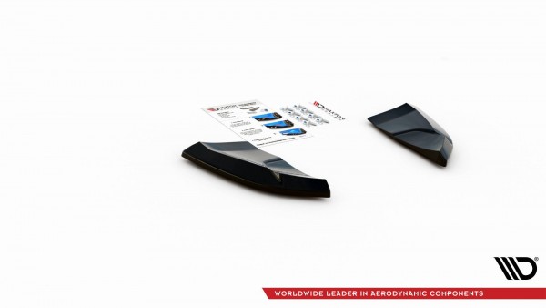 Heck Ansatz Flaps Diffusor für Audi SQ5 Mk1 (8R) schwarz Hochglanz