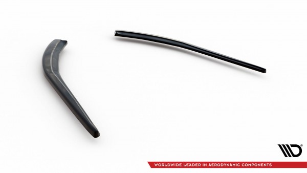Heck Ansatz Flaps Diffusor für Jaguar XE R-Dynamic X760 Facelift schwarz Hochglanz