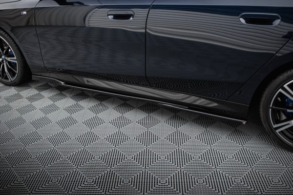 Seitenschweller Ansatz für V.2 für BMW 5er M-Paket G60 schwarz Hochglanz