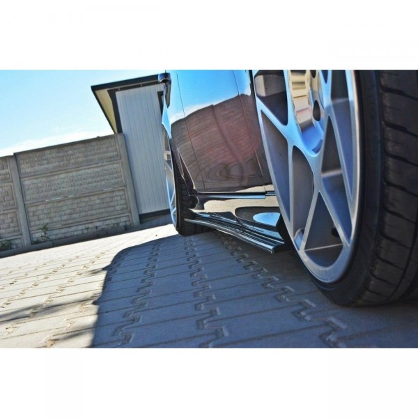 Seitenschweller Ansatz für SAAB 9-3 TURBO X/ Aero Facelift schwarz Hochglanz