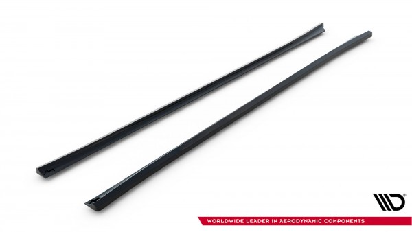 Seitenschweller Ansatz für Mazda 6 Limousine Mk3 Facelift schwarz Hochglanz