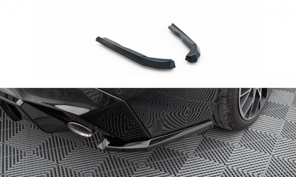 Heck Ansatz Flaps Diffusor V.3 für BMW 2 G42 schwarz Hochglanz