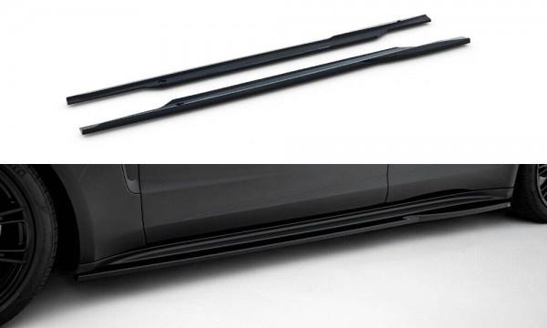 Seitenschweller Ansatz für V.2 für Porsche Panamera Turbo S E-Hybrid / Panamera E-Hybrid 971 schwarz