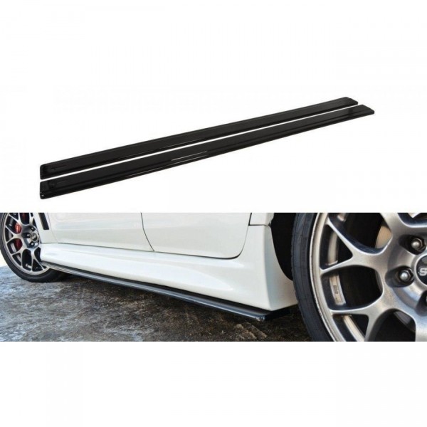 Seitenschweller Ansatz für Mitsubishi Lancer Evo X schwarz Hochglanz