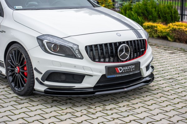 Front Ansatz für Mercedes A45 AMG W176 schwarz Hochglanz