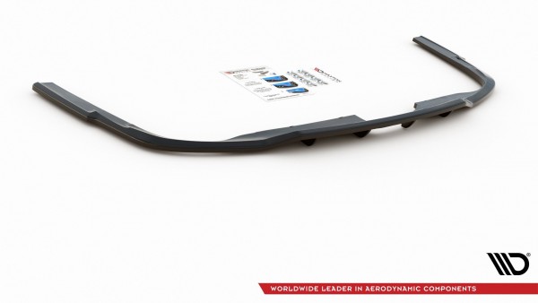 Mittlerer Diffusor Heck Ansatz DTM Look für Audi A6 S-Line Avant C8 schwarz Hochglanz