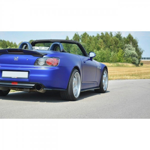Heck Ansatz Flaps Diffusor für HONDA S2000 schwarz Hochglanz