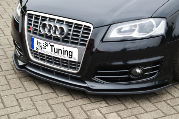 Cup Frontspoilerlippe aus ABS hochglanz schwarz Audi S3, Typ 8P, S3 Sportback 8PA Bj.: 2006-2012 nur
