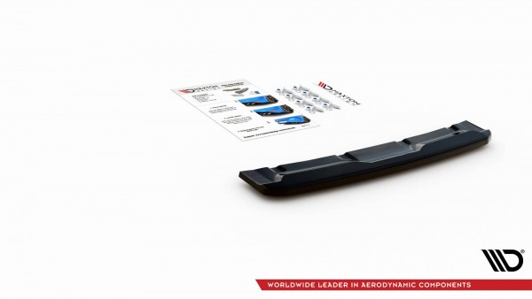 Mittlerer Diffusor Heck Ansatz für Mazda CX-3 schwarz Hochglanz