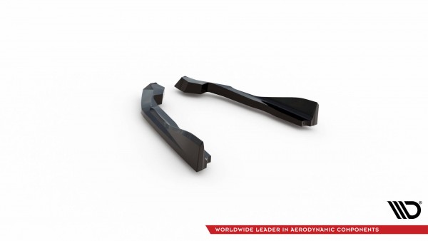 Heck Ansatz Flaps Diffusor V.4 für BMW 2 G42 schwarz Hochglanz
