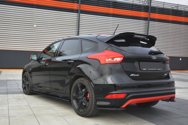 Spoiler CAP für Ford Focus ST-Line Mk3 FL schwarz Hochglanz